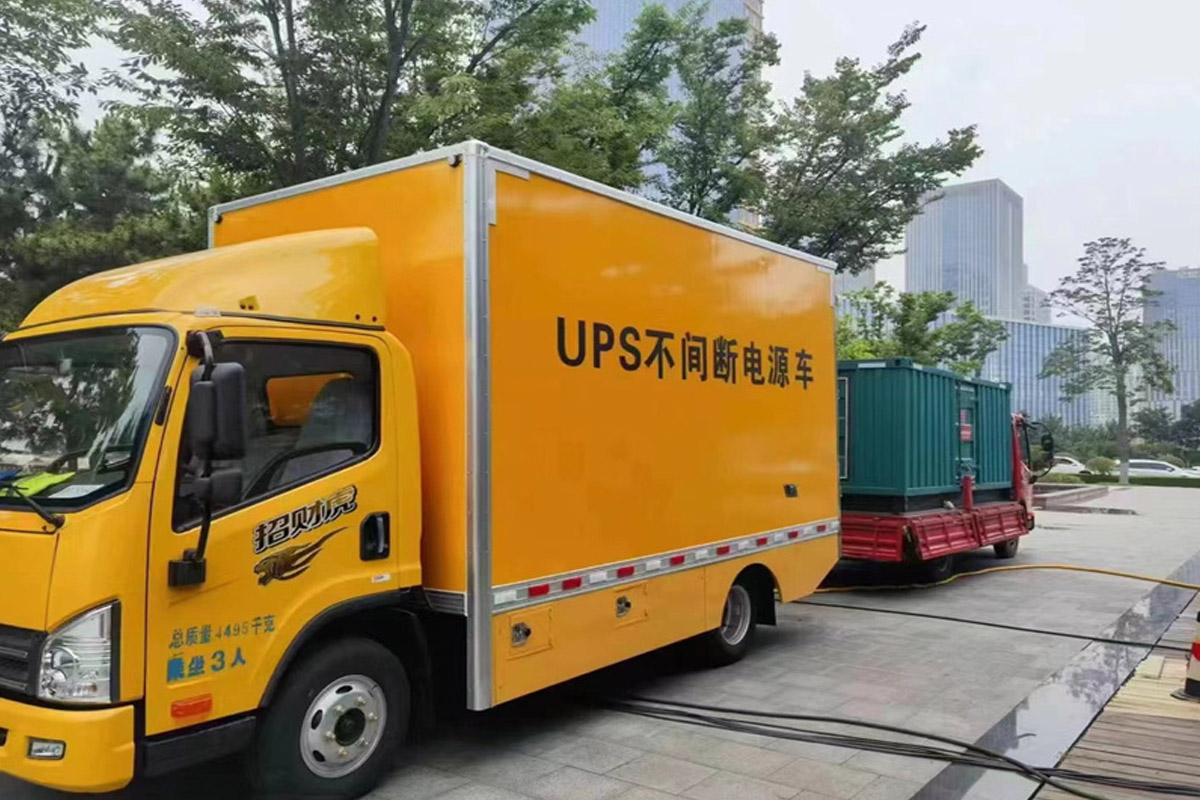 临朐发电机租赁施工现场